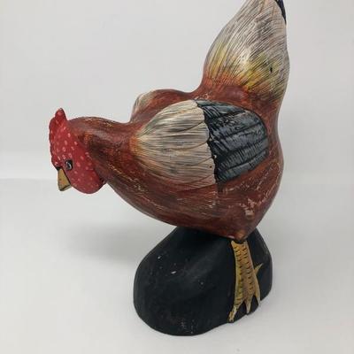 144:  Wooden  Roosters and Chickens
