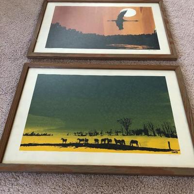 180:  Two Original Screen Prints