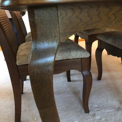 100:  Sears Vintage Dining Table With Six Chairs