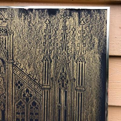 310:  Original Screen Rub Door Size Art Work 