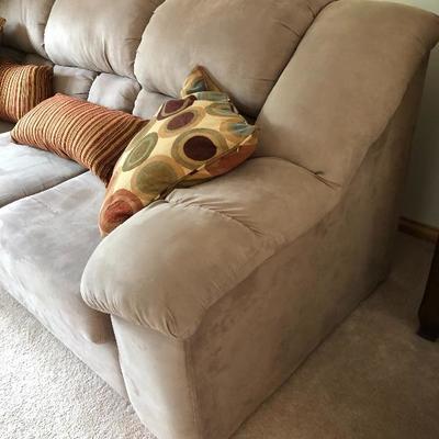 104:  Microfiber Couch and Matching Loveseat