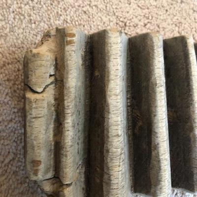 114: Antique Russian Wooden  Primitive Hand Carved Washboard
