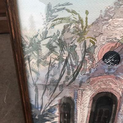 329: Vintage Water Color Painting