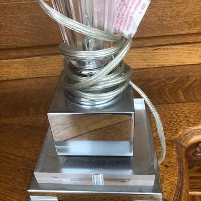333:  Glass Art Deco Lamp 