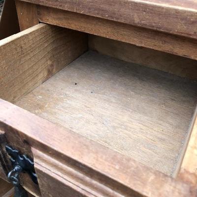 306:  Antique Solid Wood Entry Cabinet