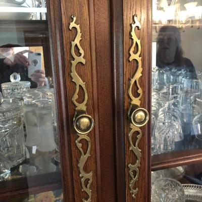 101:  Sears Solid Wood  China Cabinet 