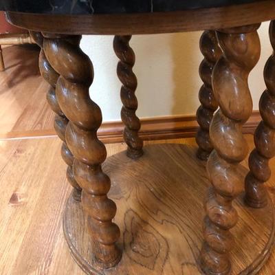 110:  Antique Marble Top Table