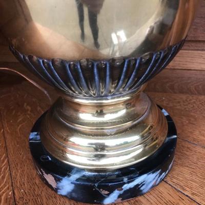 334:  Marble and Brass Lamp 