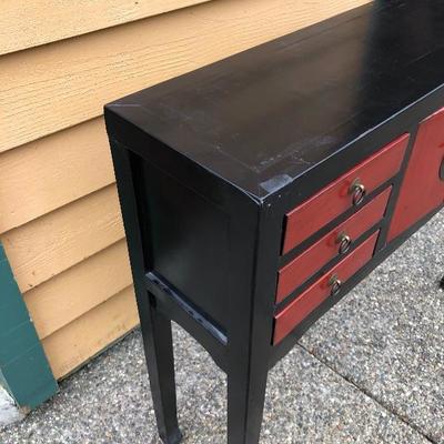 304: Oriental Style Wood Table/Buffet