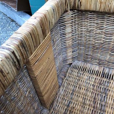 316:  Vintage Wicker Chest with Glass Top 