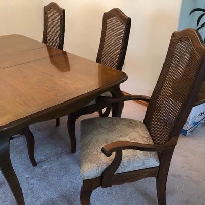 100:  Sears Vintage Dining Table With Six Chairs