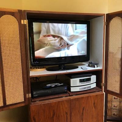 105:  Hand Made Solid Wood Media Hutch