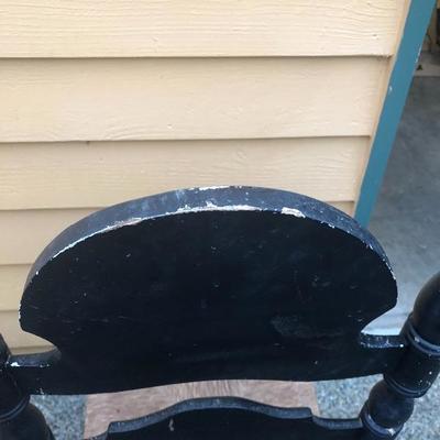322:  Vintage Wicker bottomed Wood Chairs