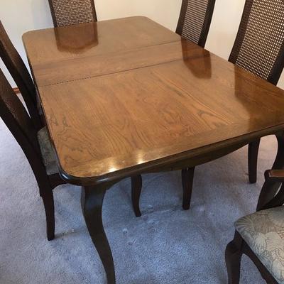 100:  Sears Vintage Dining Table With Six Chairs