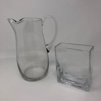 193:  Mid Century Ice Bucket, Yellow Vase, China Decor and Glass
