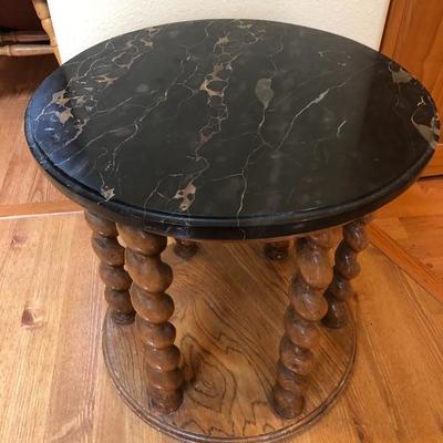 110:  Antique Marble Top Table