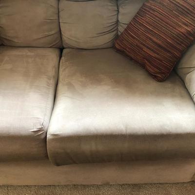 104:  Microfiber Couch and Matching Loveseat