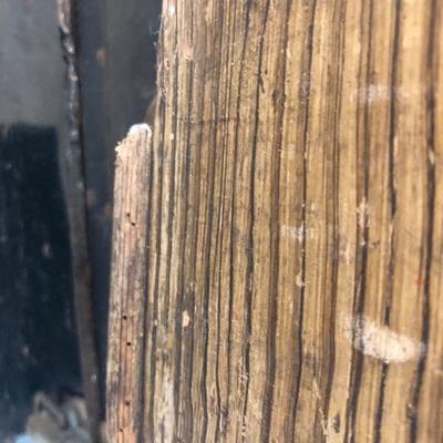 176:  Antique Solid Wood Travel Chest