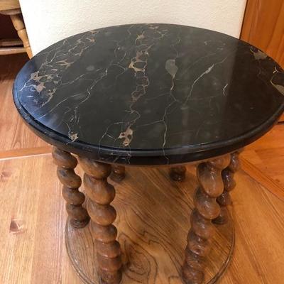 110:  Antique Marble Top Table