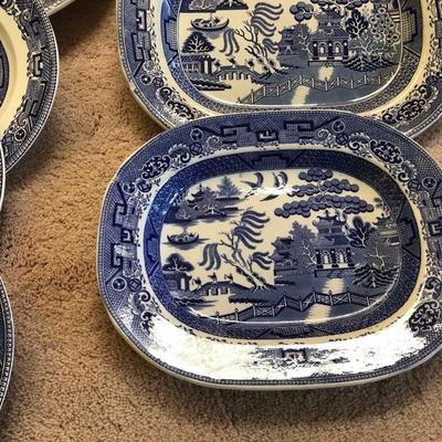 198:  Antique Staffordshire Platters