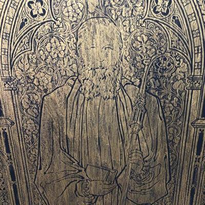 310:  Original Screen Rub Door Size Art Work 
