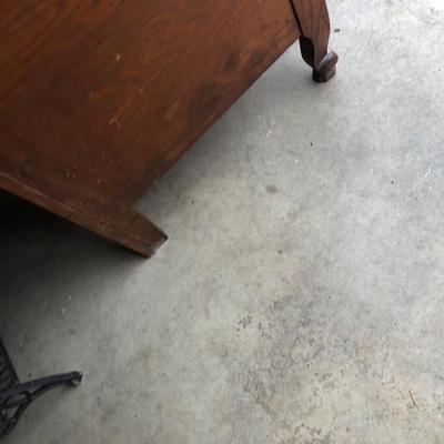 302:  Antique German Solid Wood Hand Carved Corner Hutch