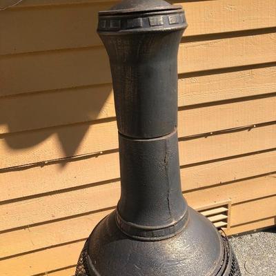 155:  Cast Iron Free Standing Outdoor Fire Place