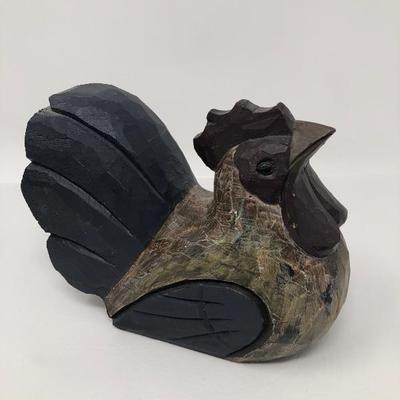 144:  Wooden  Roosters and Chickens