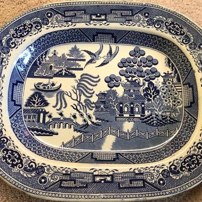 198:  Antique Staffordshire Platters