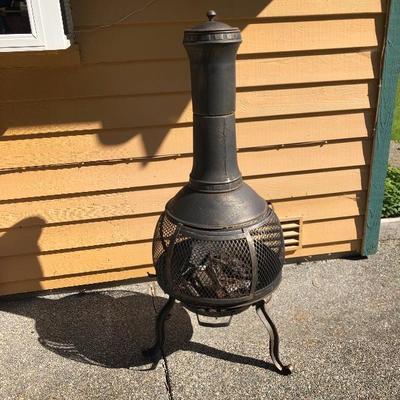 155:  Cast Iron Free Standing Outdoor Fire Place