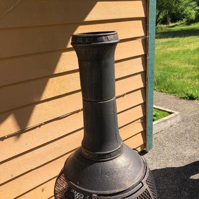 155:  Cast Iron Free Standing Outdoor Fire Place