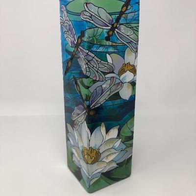 138: Stoneware Charger, Glass Dragonfly Vase and Other Stoneware