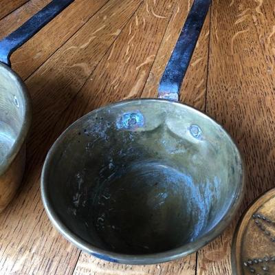 317:  Brass Fireplace Utensils
