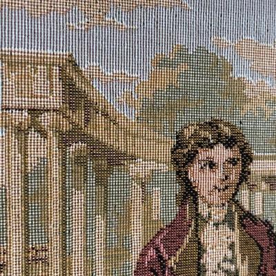 117:  French Framed Needlepoint Art