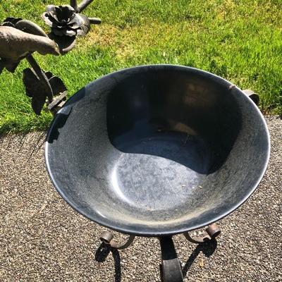 156:  Metal Bird Bath 