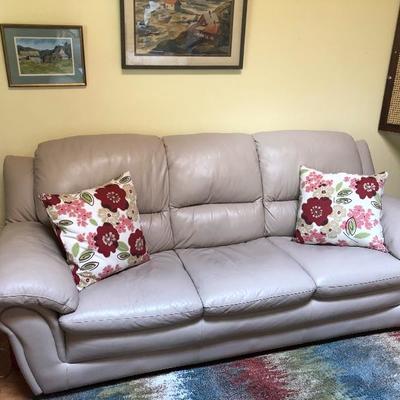 106:  Dania Leather Couch