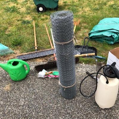 228:  Garden Wheelbarrow, Garden Tools and Chemicals