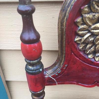 322:  Vintage Wicker bottomed Wood Chairs