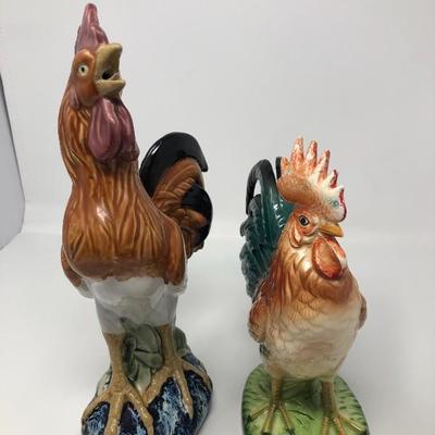 145:  Vintage Ceramic Roosters