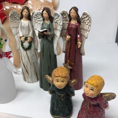 134:  Signed Handpainted Ceramic Deer and Christmas Collectibles