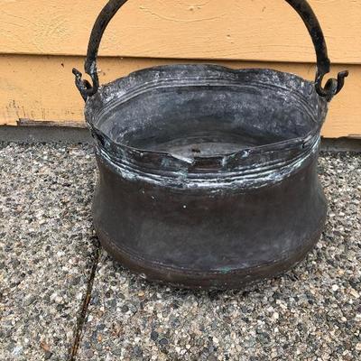 229:  Antique Middle Eastern Cauldron Copper Pot