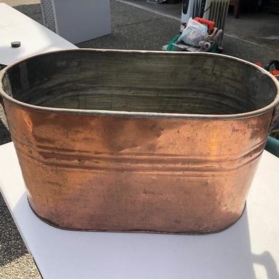 178:  Vintage Copper Tub 