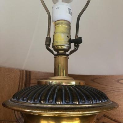 334:  Marble and Brass Lamp 