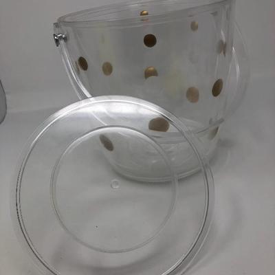 193:  Mid Century Ice Bucket, Yellow Vase, China Decor and Glass