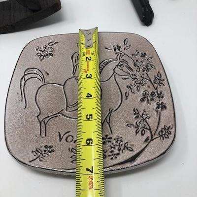 186:  Indonesian Rocking Horse with Decorative Plate