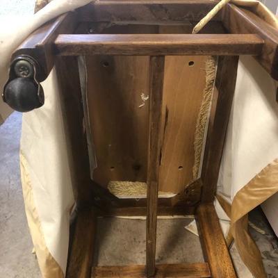 332:  Two Upholstered Stools on Rollers