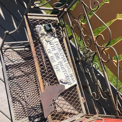 157:   Adirondack Chair, Patio Table and Lots of Outdoor Decor Items