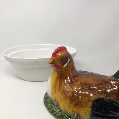 141: Portugal Porcelain Chicken Egg Decanter