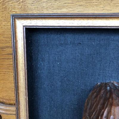 313:  Original Vintage Hand Carved Wood Head 