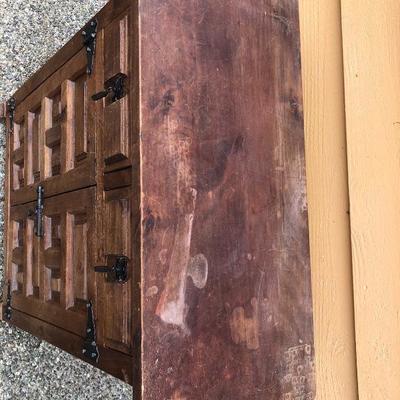 306:  Antique Solid Wood Entry Cabinet